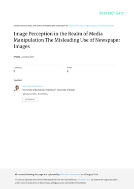 Image Perception in the Realm of Media Manipulation the Misleading Use of Newspaper Images