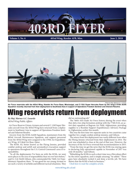 Wing Reservists Return from Deployment by Maj
