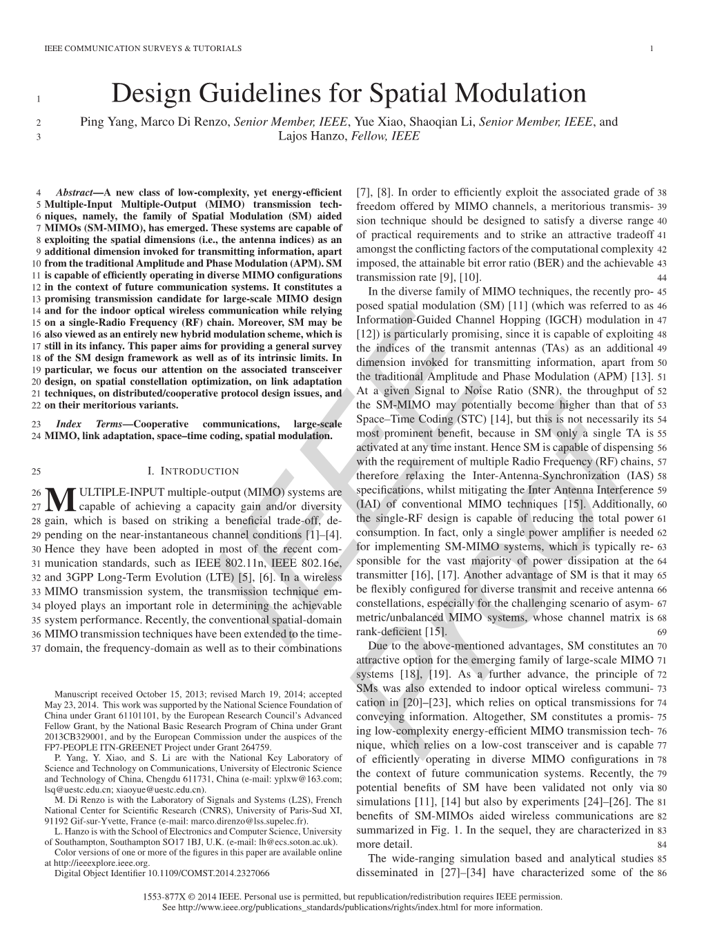 Design Guidelines for Spatial Modulation