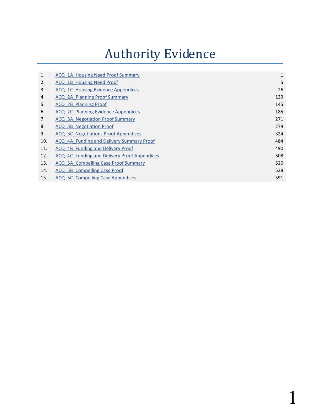 Authority Evidence- Bundle 2