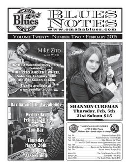 Blues Notes February 2015