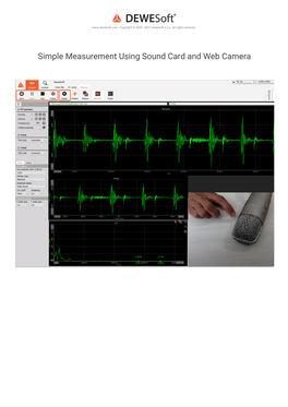 Simple Measurement Using Sound Card and Web Camera How to Perform a Simple Measurement?