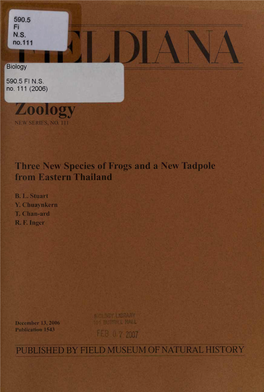 Zoology NEW SERIES