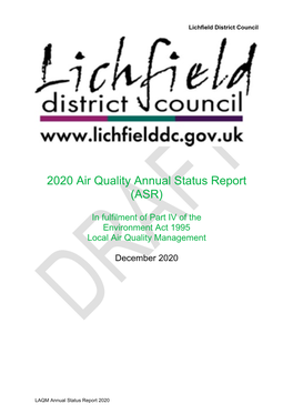 2020 Air Quality Annual Status Report (ASR)