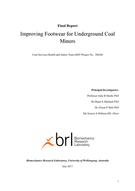 Improving Footwear for Underground Coal Miners