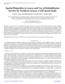 Spatial Disparities in Access and Use of Rehabilitation Services in Northern Greece: a GIS-Based Study