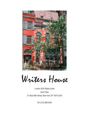 Writers House London 2020