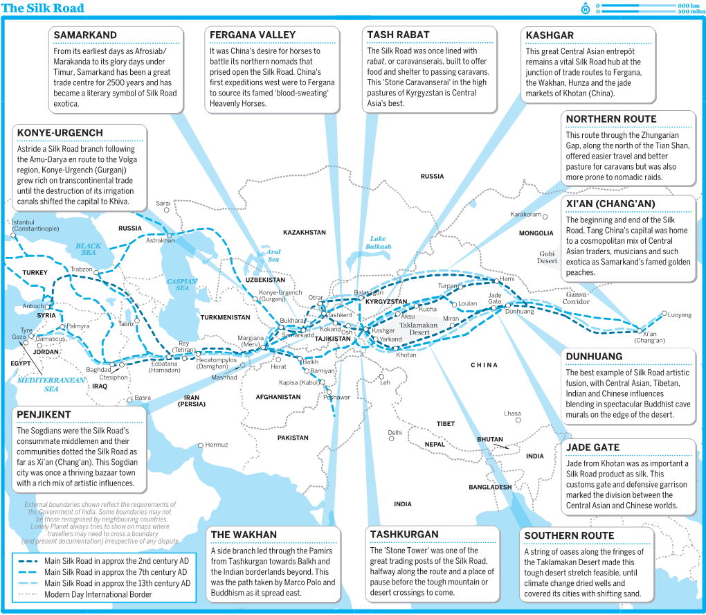 The Silk Road E 0 500 Miles