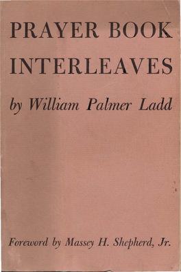 PRAYER BOOK INTERLEA YES by William Palmer Ladd