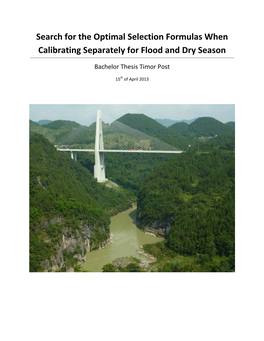 Search for the Optimal Selection Formulas When Calibrating Separately for Flood and Dry Season