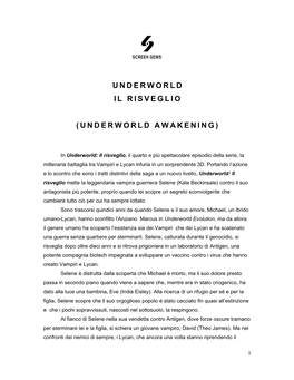 Underworld Il Risveglio