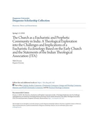 The Church As a Eucharistic and Prophetic Community in India: A