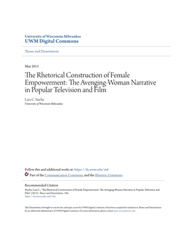 The Rhetorical Construction of Female Empowerment: the Avenging-Woman Narrative in Popular Television and Film