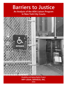 Barriers to Justice: an Analysis of the ADA Liaison Program in New York