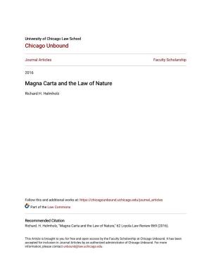 Magna Carta and the Law of Nature
