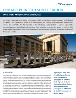 Philadelphia 30Th Street Station Investment and Development Program