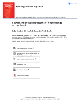Spatial and Seasonal Patterns of Flood Change Across Brazil