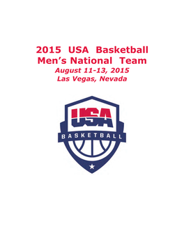 2015 USA Basketball Men's National Team