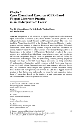 Open Educational Resources (OER)-Based Flipped Classroom Practice in an Undergraduate Course