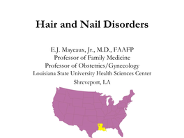 Hair and Nail Disorders