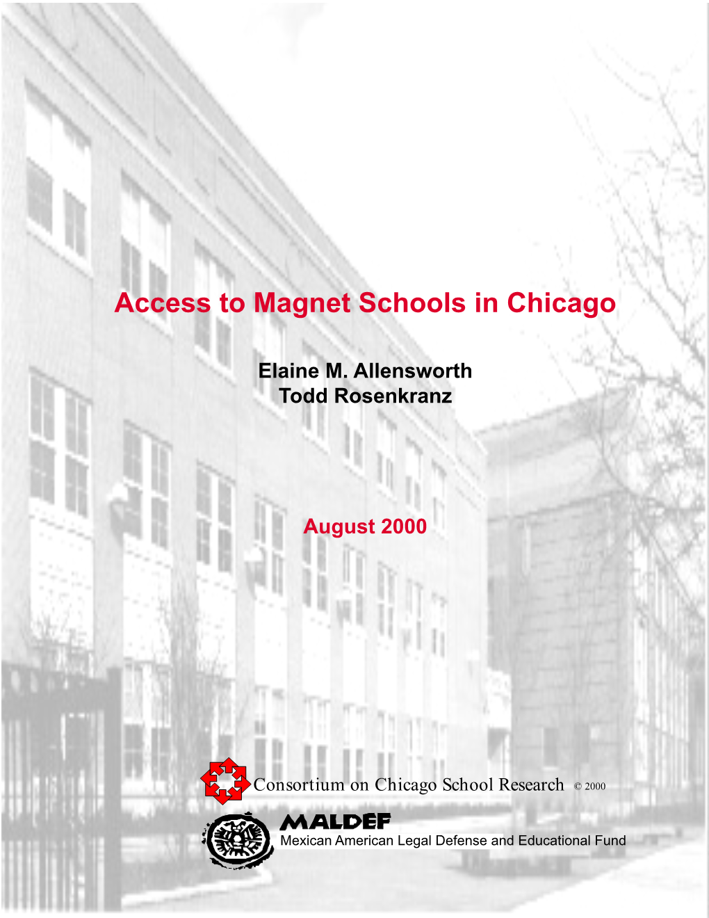 Access to Magnet Schools in Chicago