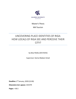 Uncovering Place Identities of Riga: How Locals of Riga See and Perceive Their City?
