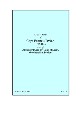 Capt Francis Irvine