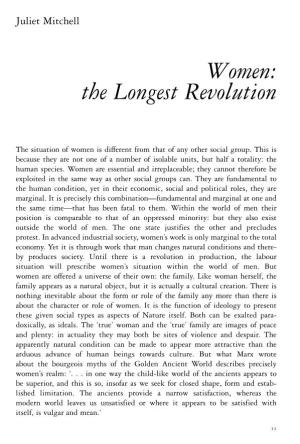 Women: the Longest Revolution