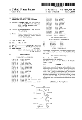(12) United States Patent (10) Patent No.: US 6,500,323 B1 Chow Et Al