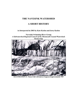 The Navesink Watershed a Short History