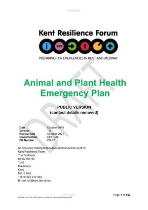 Kent County Council Animal and Plant Health Emergency