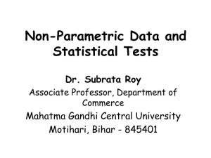 Non-Parametric Data and Statistical Tests