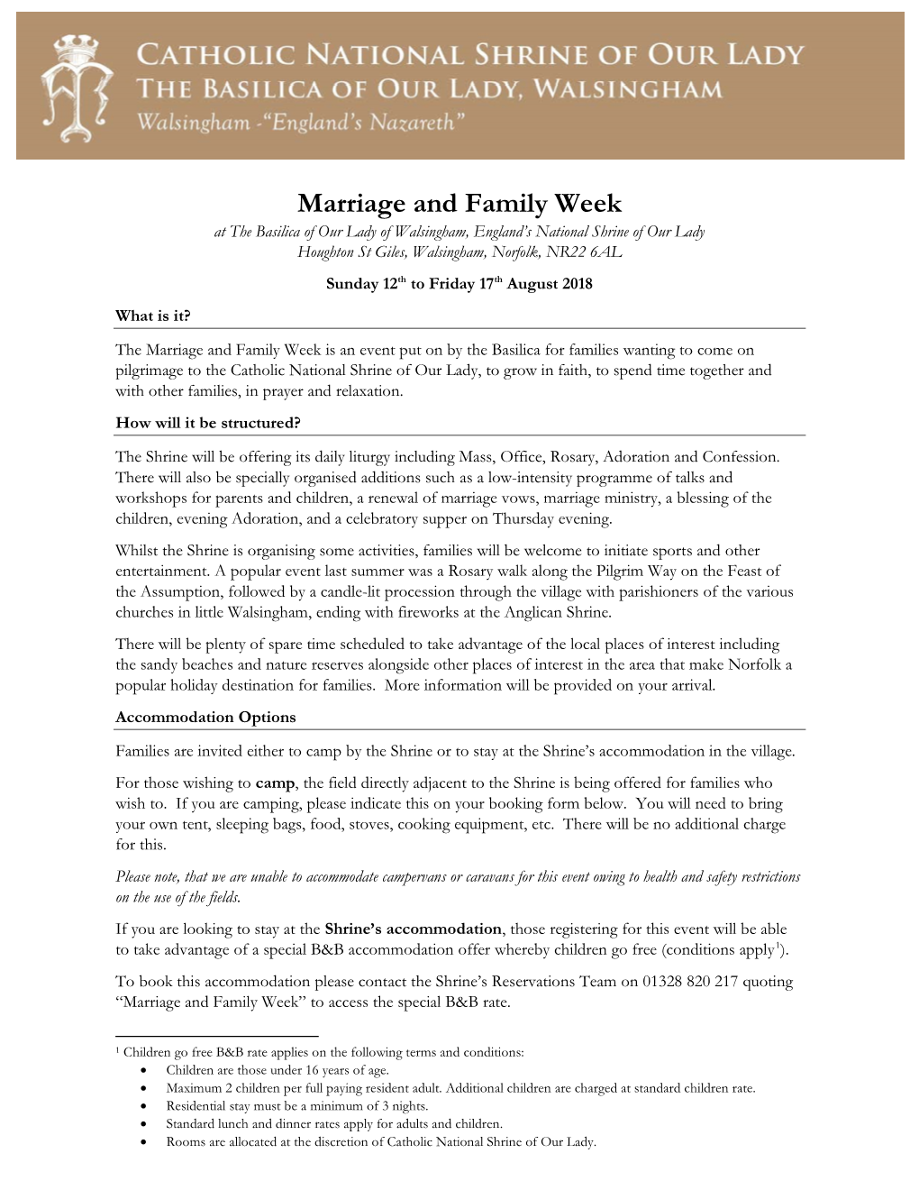 Marriage and Family Week