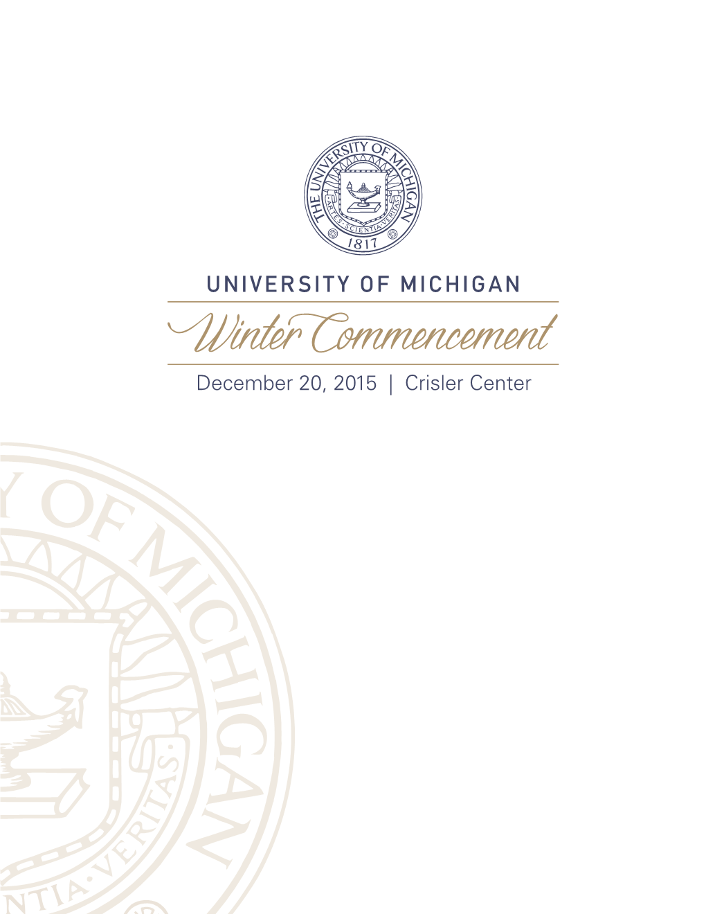 2015 Winter Commencement Program