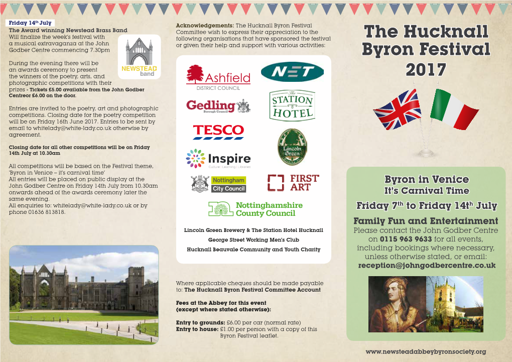 The Hucknall Byron Festival