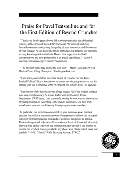 Praise for Pavel Tsatsouline and for the First Edition of Beyond Crunches