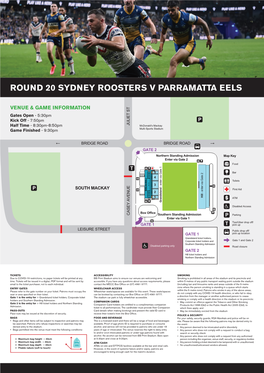 Round 20 Sydney Roosters V Parramatta Eels