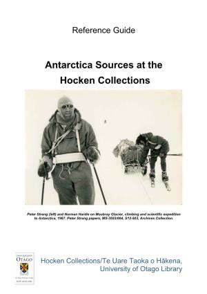 Antarctica Sources at the Hocken Collections