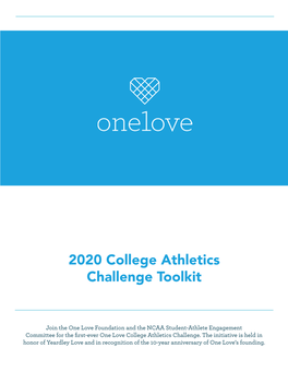 2020 College Athletics Challenge Toolkit