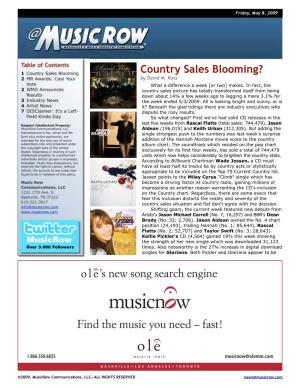 Country Sales Blooming? by David M