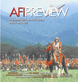 AFI PREVIEW Is Published by the American All the Wrong People