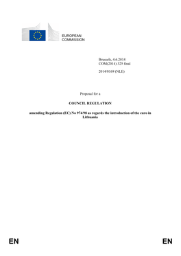 (NLE) Proposal for a COUNCIL REGULATION Amending Regulatio