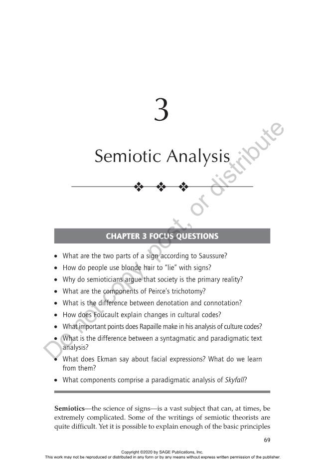 Semiotic Analysis ❖ ❖ ❖