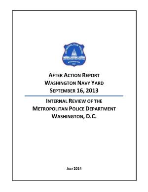 After Action Report Washington Navy Yard September 16, 2013