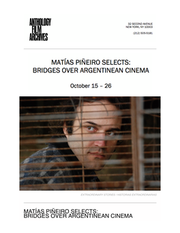 AFA Press Release: MATÍAS PIÑEIRO SELECTS