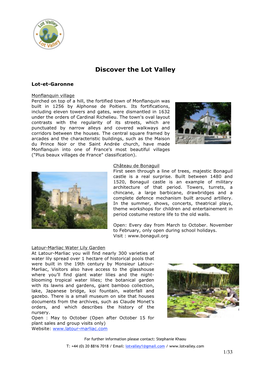 Discover the Lot Valley