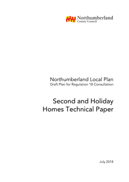 Second and Holiday Homes Technical Paper