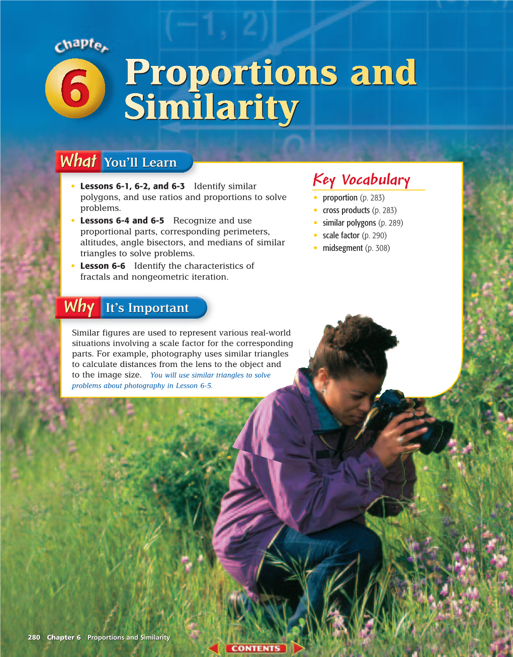 Chapter 6: Proportions and Similarity