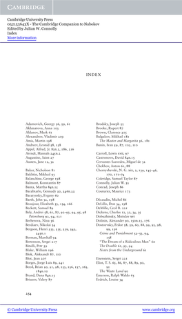 The Cambridge Companion to Nabokov Edited by Julian W