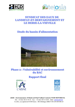 Syndicat Des Eaux De Landifay-Et-Bertaignemont Et Le